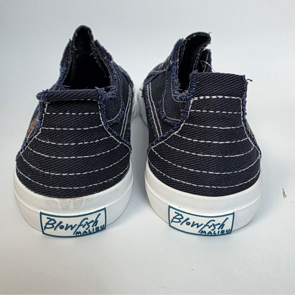 NEW Women's Blowfish Malibu Slip-On sneakers in a dark blue canvas Size 8.5M - Picture 5 of 12